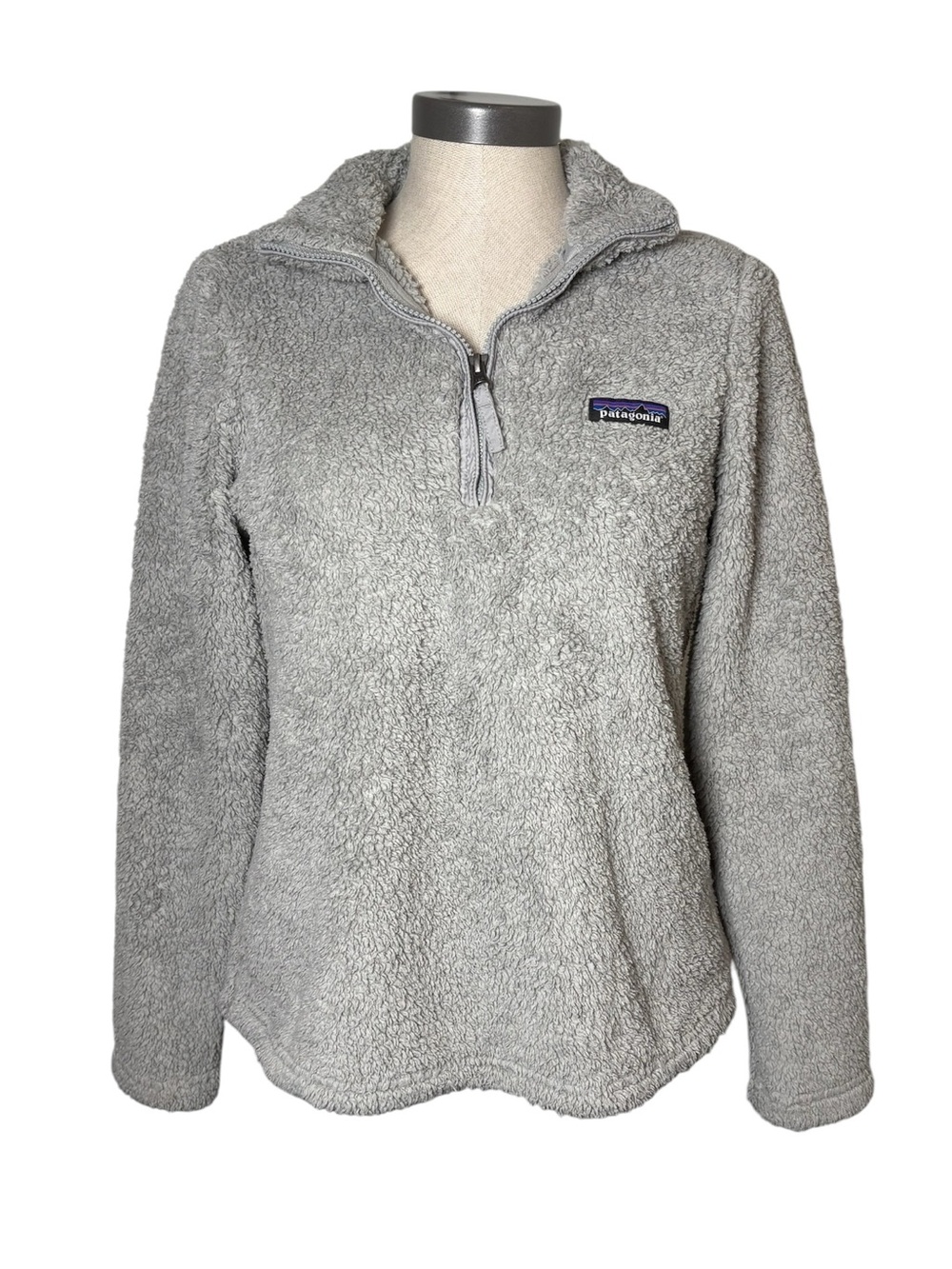 Patagonia Los Gatos 1/4 Zip Fleece Pullover Gray Women’s Small Sherpa Casual